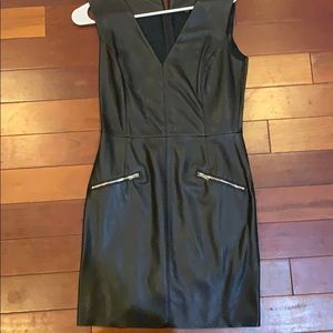 Vegan black leather Zara dress